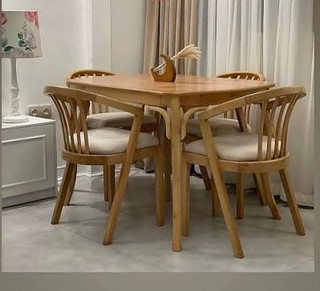 نهارخوری چهارنفره سبدی چوب راش